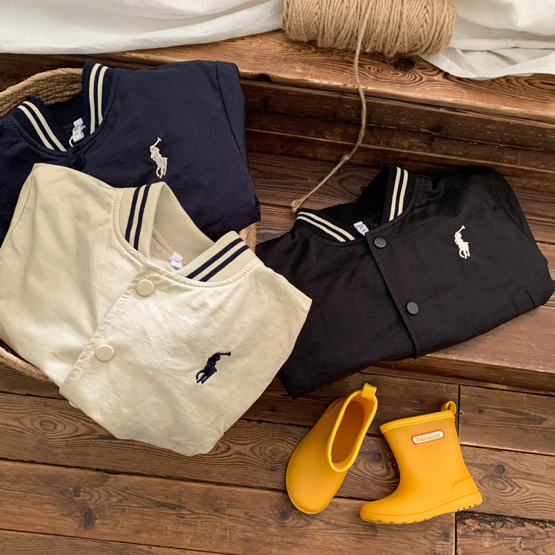 Children's Clothing Spring and Autumn baseball uniform boys' coat 2024 New girls' flying jacket children's clothes baby windbreaker