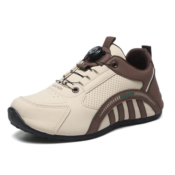 Men's Shoes Front Lace-up High-end New Style Shoes Breathable Men's Running Shoes All-match Swivel Button sneaker Men's Style