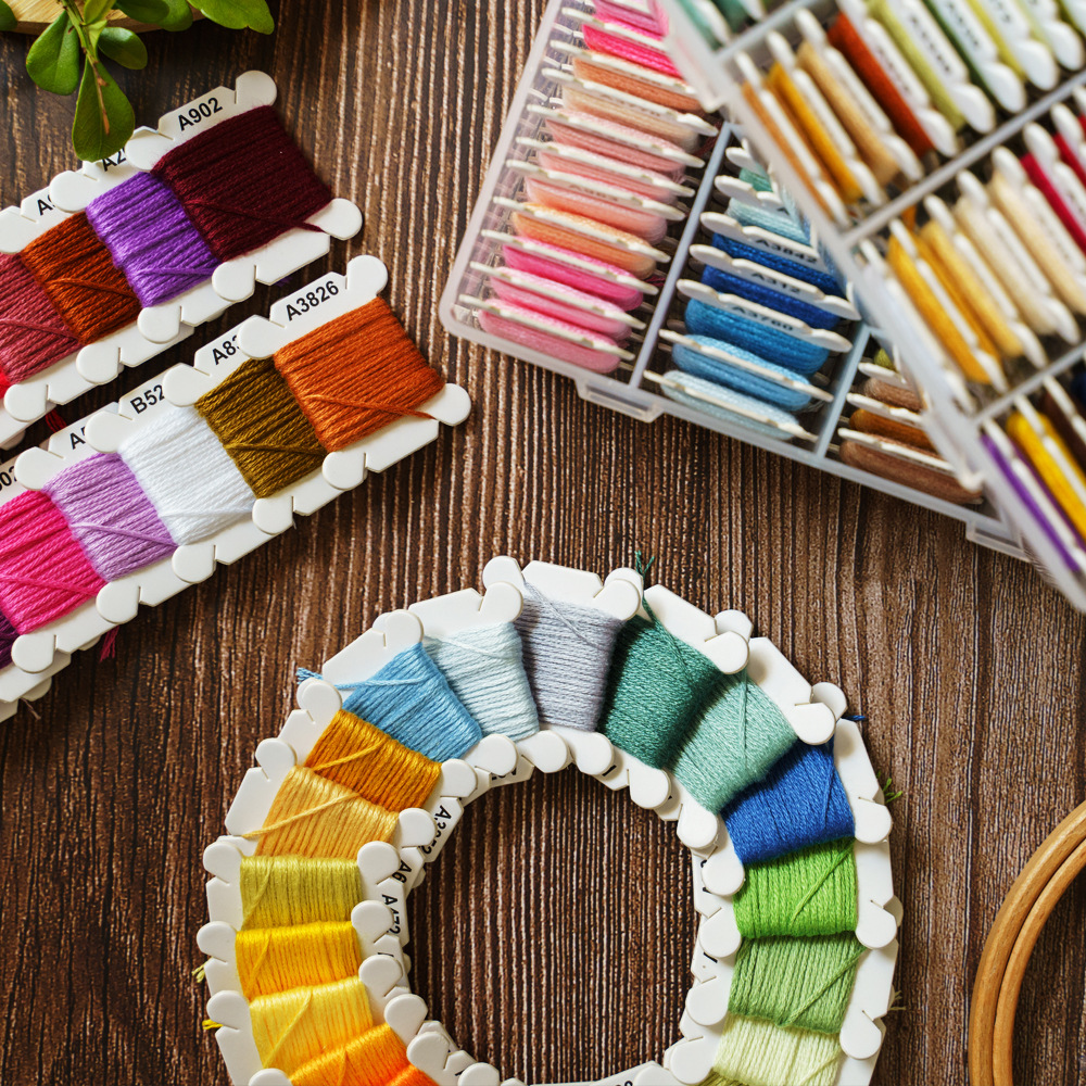 Hand embroidery DIY embroidery cross stitch embroidery weaving embroidery thread 4 meters 8 meters source factory hand accessories