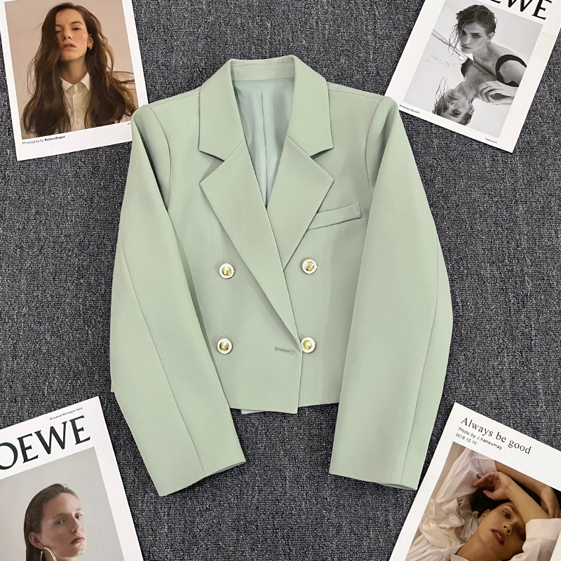 Short Women's Small Suit Jacket Women's Autumn 2024 New Style Small Elegant Casual All-match Small Suit Jacket