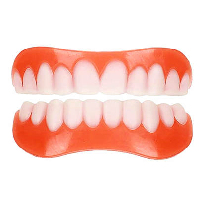 instant smile upper and lower teeth silicone simulation teeth braces whitening teeth stickers smile denture braces