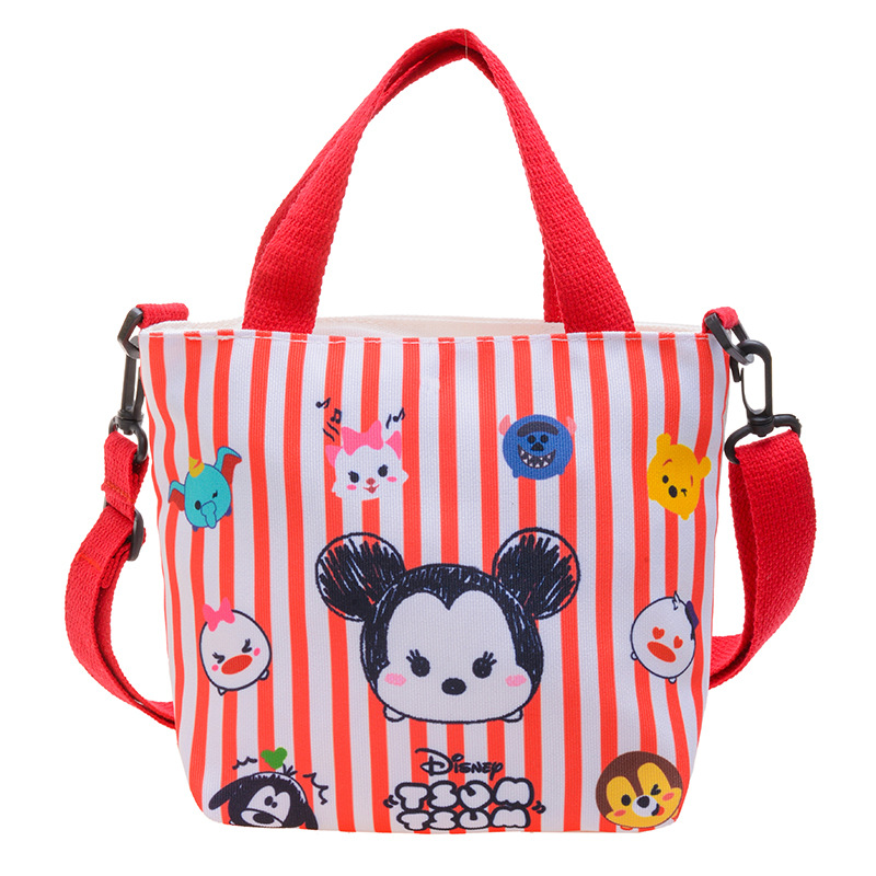 Children's Bag Boys and Girls Stylish Fashion Handbag All-match Canvas Bag Travel Zipper Shoulder Cartoon Handbag