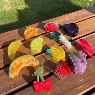 Commerce extérieur nouvelle épingle à cheveux en acétate de fruits fraise dessin animé accessoires pour cheveux ins haute qualité mignon épingle à cheveux y2g dopamine_voghion.com