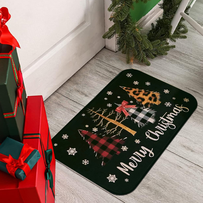 Nova božična počitniška hiša, okrasna talna preproga, vhodna vrata, dobrodošla podloga za noge, kuhinjska talna preproga_voghion.com