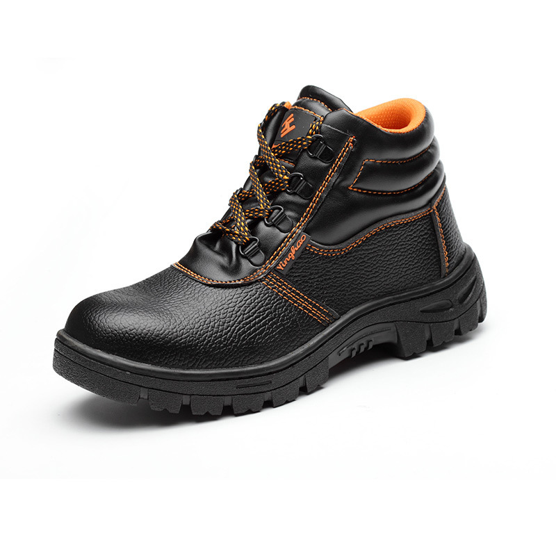Factory spot labor protection shoes men's high-top anti-smashing anti-puncture protective shoes construction site safety shoes rubber sole work shoes