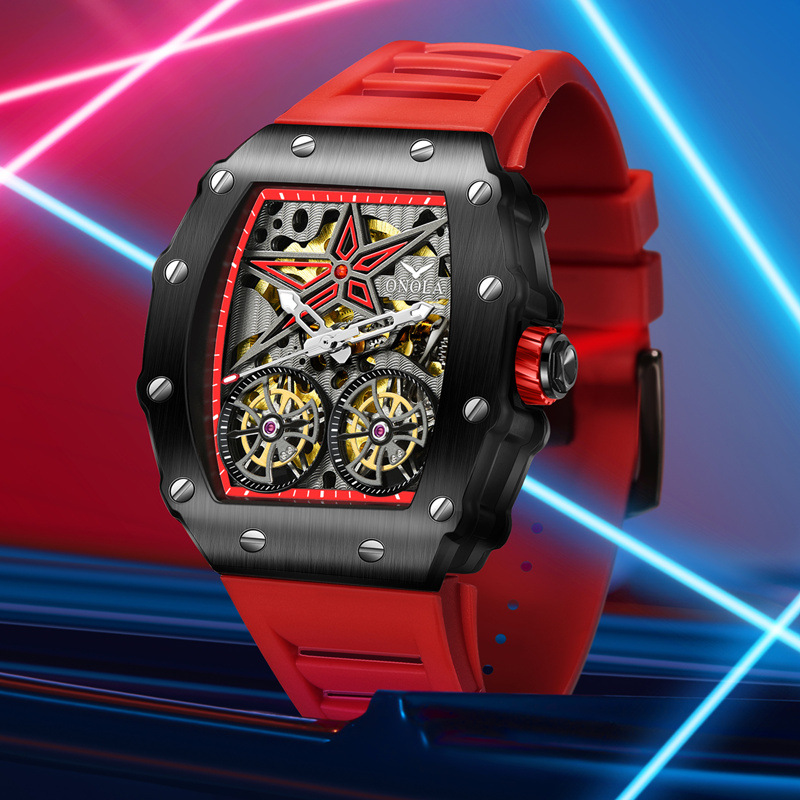 Fashion Aolona/ONOLA Live Explosions Rudder Flywheel Hollow Automatic Men's Mechanical Watch Waterproof