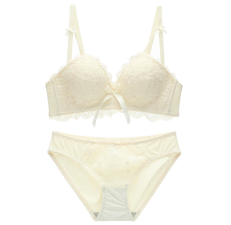 Japanese Style Girls' Underwear Small Chest Large Gathered bra Adjustable bra Set Embroidered Lace bra