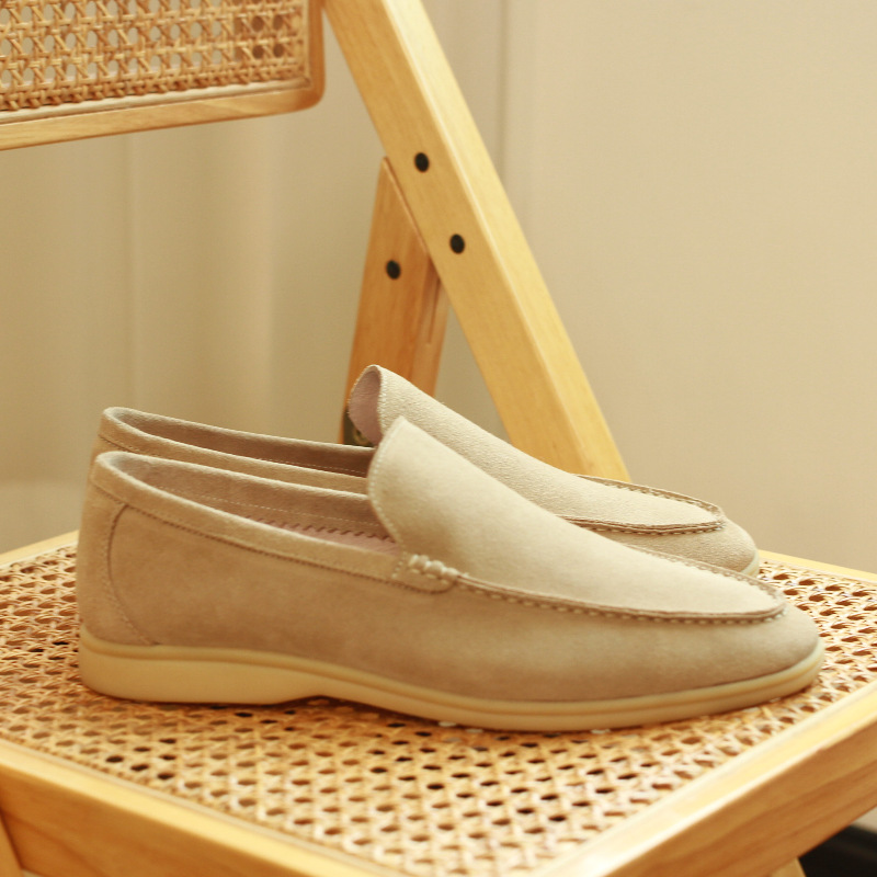 2021 a generation of spring and summer leg Italian light pedal suit suede loafers men