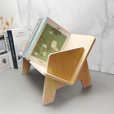 Wooden bookshelf three-dimensional storage rack student organizing rack office small shelf magazine CD storage rack organizing bookshelf