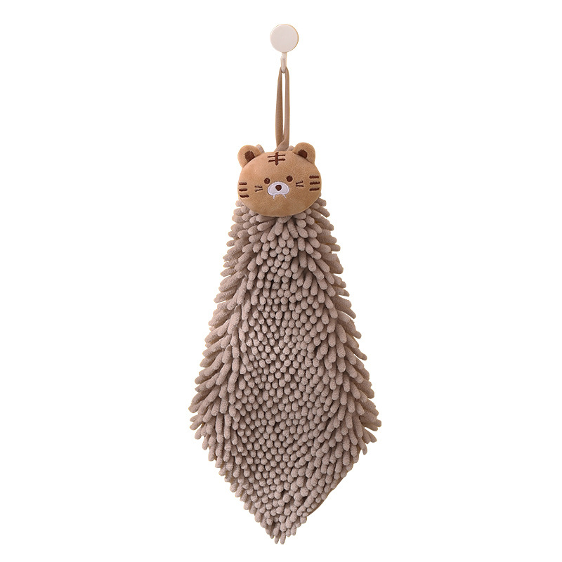 ins Cute Chenille Wipe Hand Towel Thickened Extra Large Soft Quick-drying Water Absorbent Hanging Style Kitchen Bathroom Handball Wipe