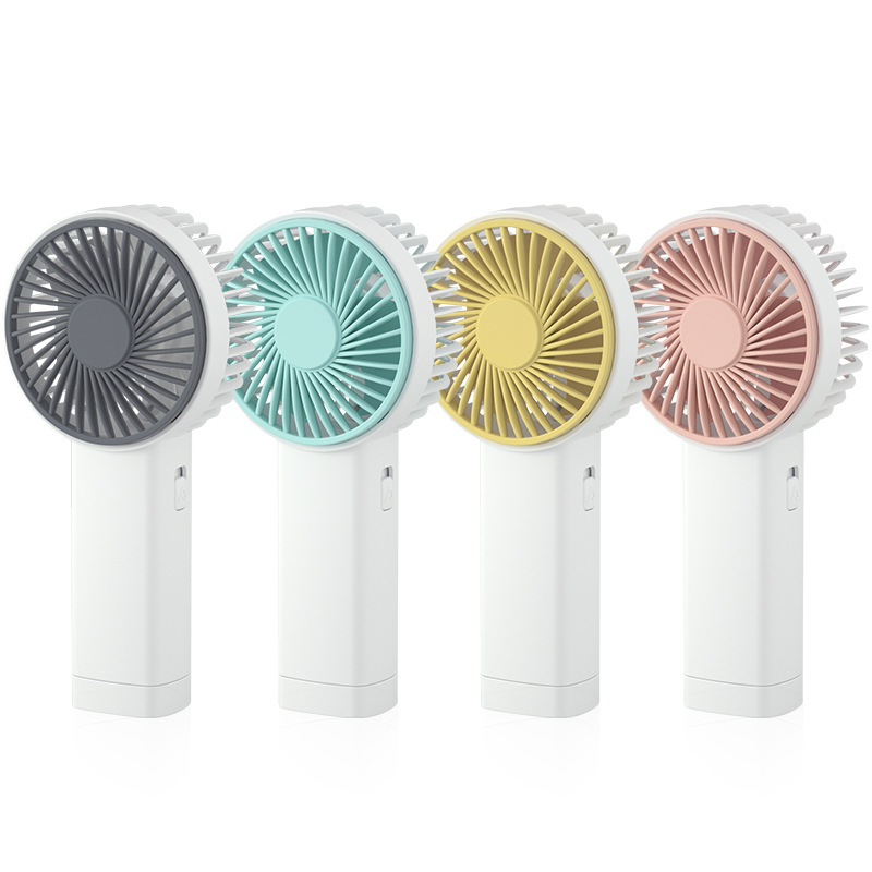 New handheld mini fan usb portable LED lights mute small gift student small electric fan printed logo