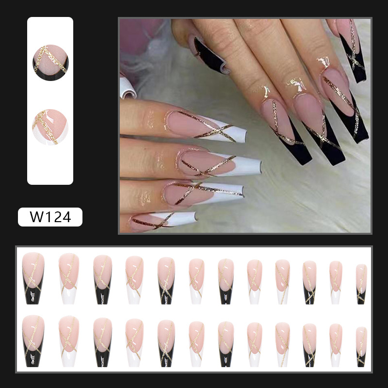 Finished nail piece cross-border fake nails European and American nail piece foreign trade nail patch wholesale press on nails