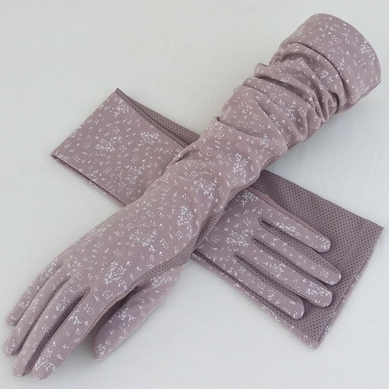 Gants de protection solaire pour femme, été, fins, longs, électriques, protection UV, doigts complets, conduite, cyclisme, printemps et automne, antidérapants, respirants, pur coton_voghion.com