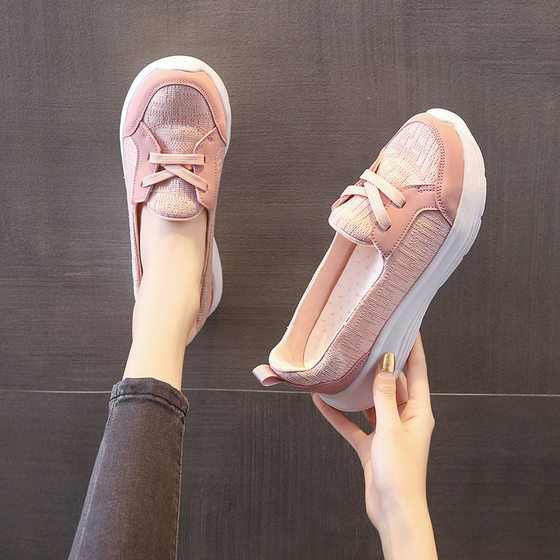 Leg Lazy Shoes Slip-on Cross-border Four Seasons Casual Women's Shoes 2023 New Style Mother's Shoes Low-top Flat Walking Shoes