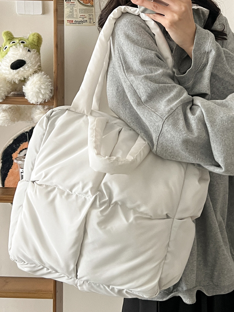 Autumn and Winter new bag women's Korean-style large capacity cotton jacket bag fashion all-match shoulder bag down bag portable tote bag