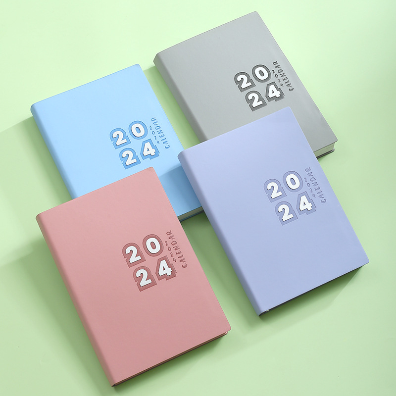 Cross-border 2024-day book English A5 Notebook inner page 365 days Daily schedule book time management notepad
