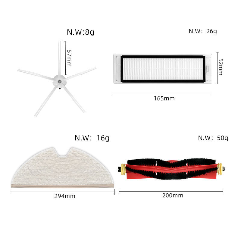 Xiaomi Mijia 石掃除ロボットアクセサリーサイドブラシ S5max/s6pure/e5 メインブラシカバー布フィルターコア|undefined