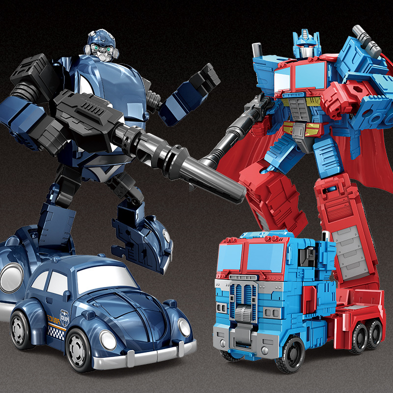 Transfiguration Toy Model Car Flat Head Robot Qing Qin Hornets Star Steel Alloy Children Boy King Kong