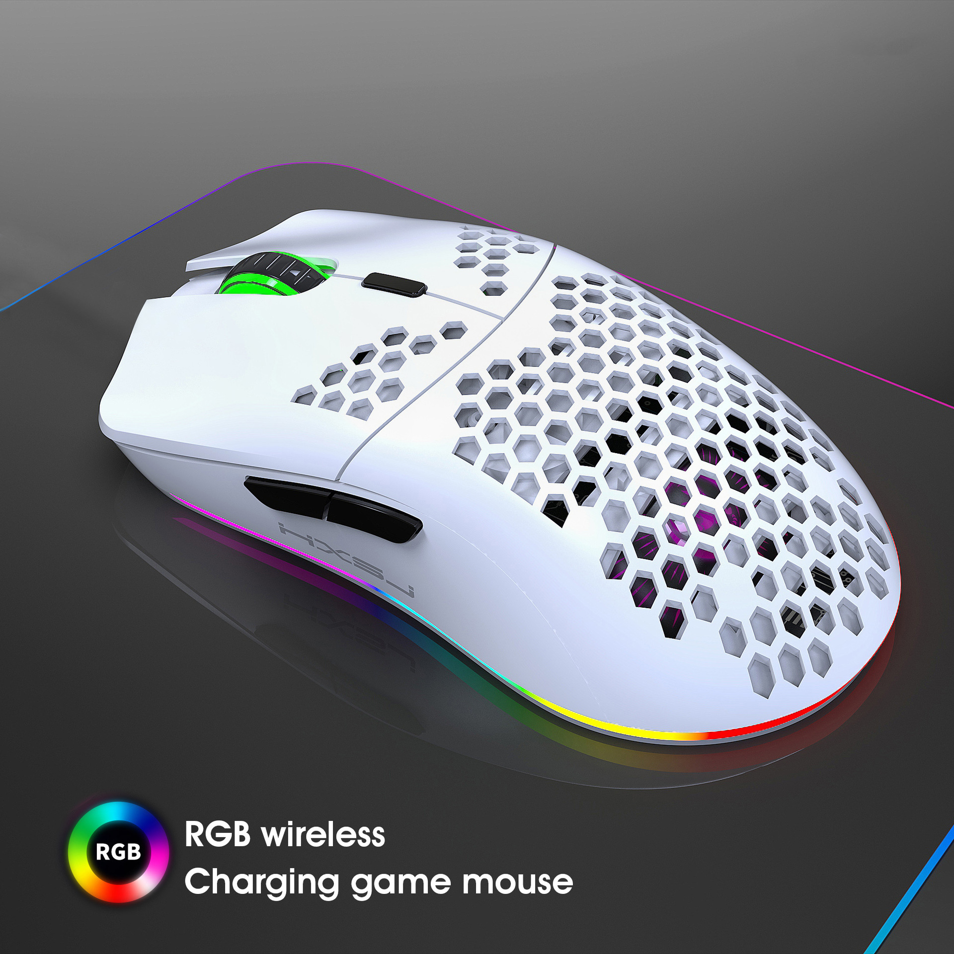 Lightweight design hole 2.4G wireless gaming mouse 3600dpi adjustable 125HZ suitable for desktop notebooks
