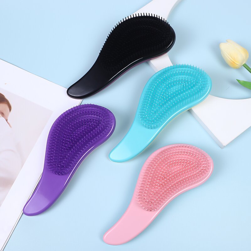 Direct supply dry and wet dual-use anti-static hair comb water drop comb princess hair comb massage comb teeth soft hair without knots