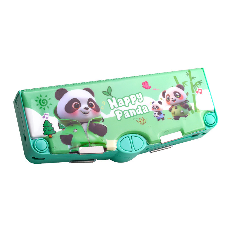 Multifunctional stationery box boy's pencil case panda pencil case boy elementary school student toy box Children's Big