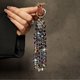 [dark purple color] crystal water drop bracelet (free transparent clip)