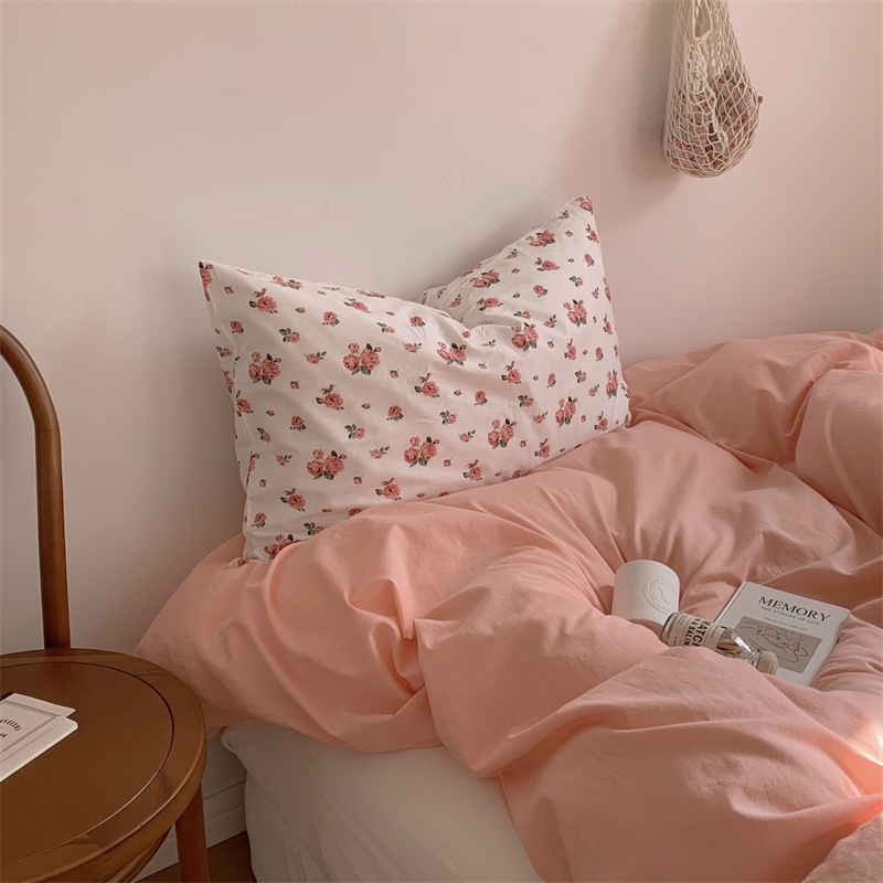 ins style small floral cotton fresh single product pillowcase single bed pillowcase 48 * 74cm cotton pillowcase