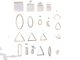 DIY alloy electroplating accessories wholesale personality K gold triangle round geometric figure earrings basic accessories earrings