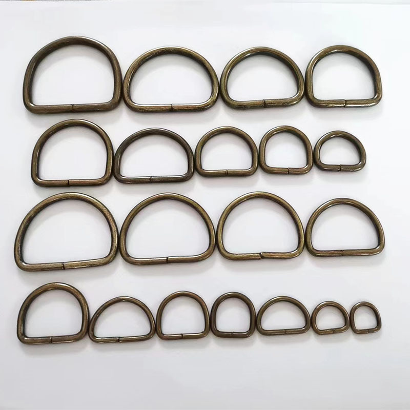 Supply barrel plated iron D-shaped buckle iron D-shaped buckle iron D-shaped buckle semi-circular metal ring D-shaped ring bag buckle clothing Auxiliary
