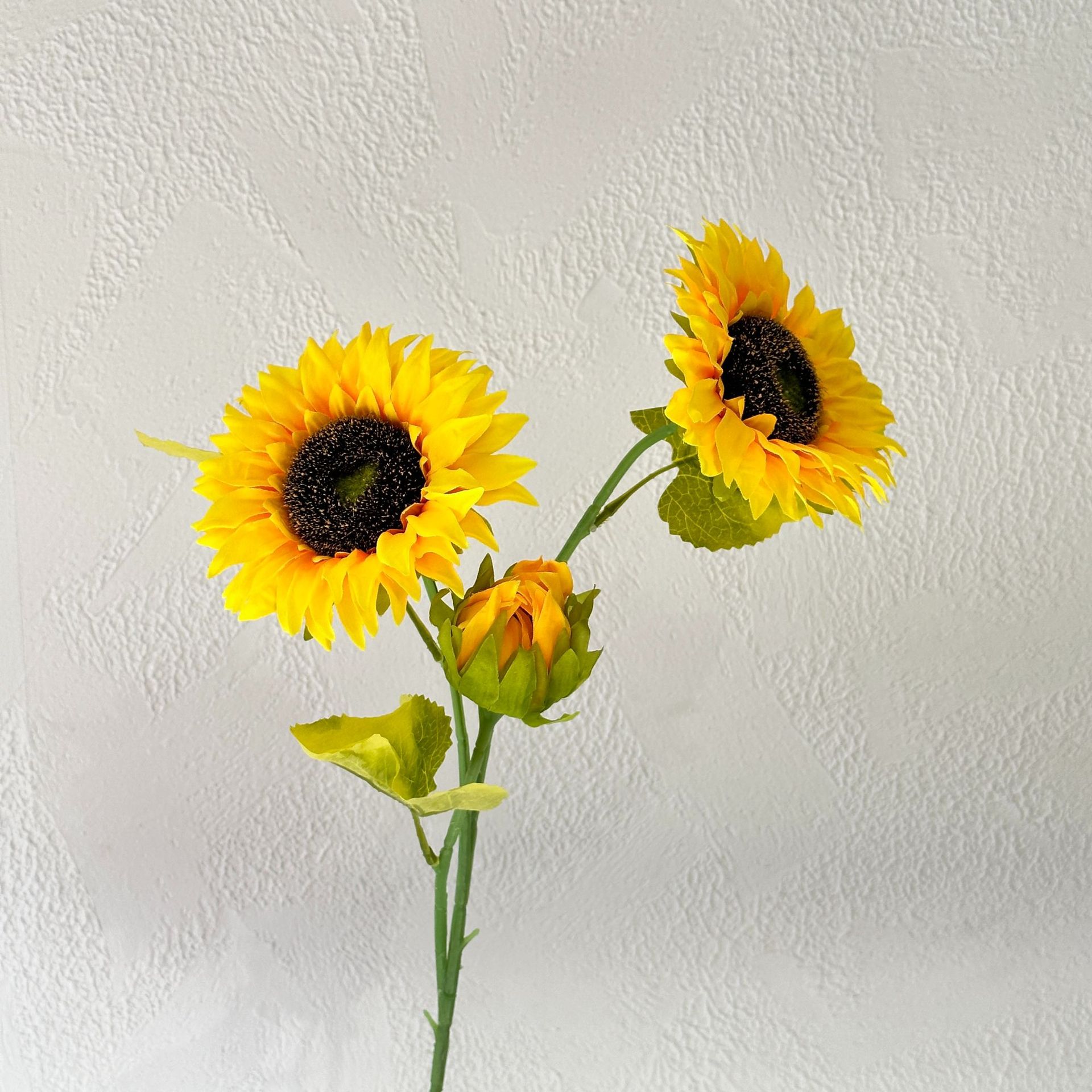 Three sunflowers (2 flowers and 1 bud)