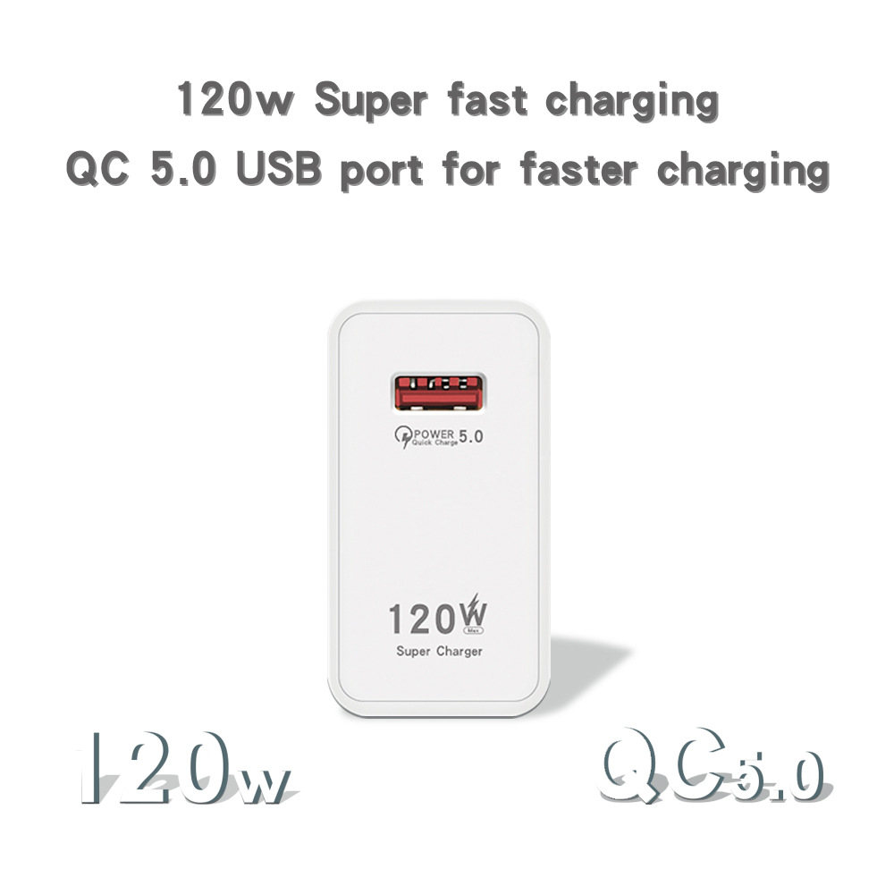 120W super fast charging European, American and British standard charger suitable for Xiaomi 12/12pro ultra-fast flash charging charging head
