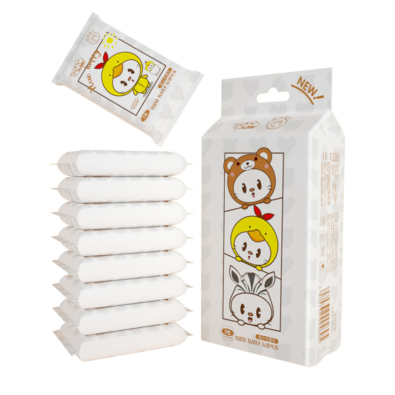 Super Mini Wipes Convenient Small Bag Hand Mouth Wipes Withdrawable Student Cleaning Adult Hygienic Wipes Tissue