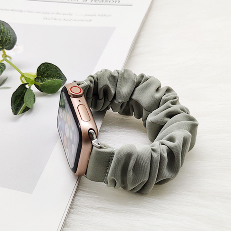 Для iWatch ремешок Женский оптом Apple винтажный модный однотонный сломанная ткань для карт 20 мм ремешок для волос