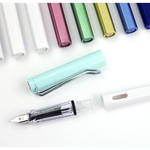 Students Colorful Hand-painted Pen Ink Ink Sac Dual-purpose Writing Office Male and Girl Universal Orthotypic Pen
