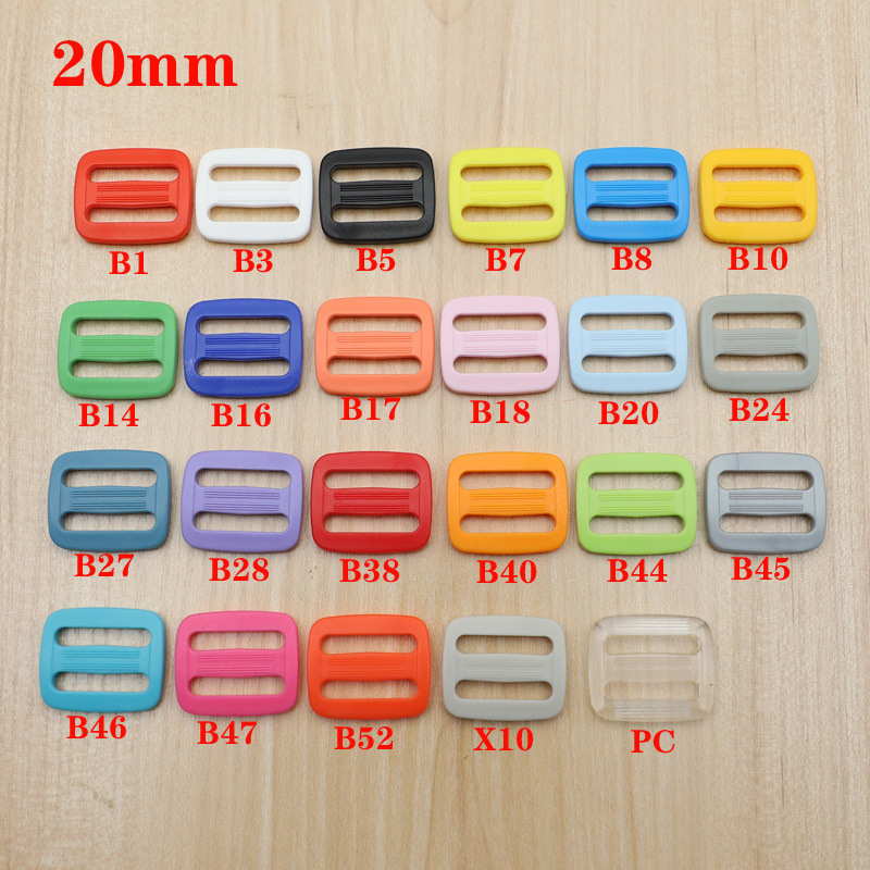 M005-20 Three-gear Buckle Japanese Buckle Adjustable Buckle Sliding Buckle Hualian KAM Backpack Buckle Bag Accessories Plastic Buckle 20mm