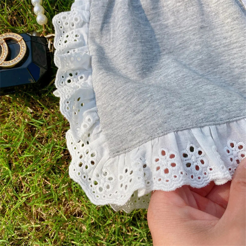 Flat head elder brother children's clothing girl's suit summer 2022 new Korean children's summer clothes baby Western style Sports