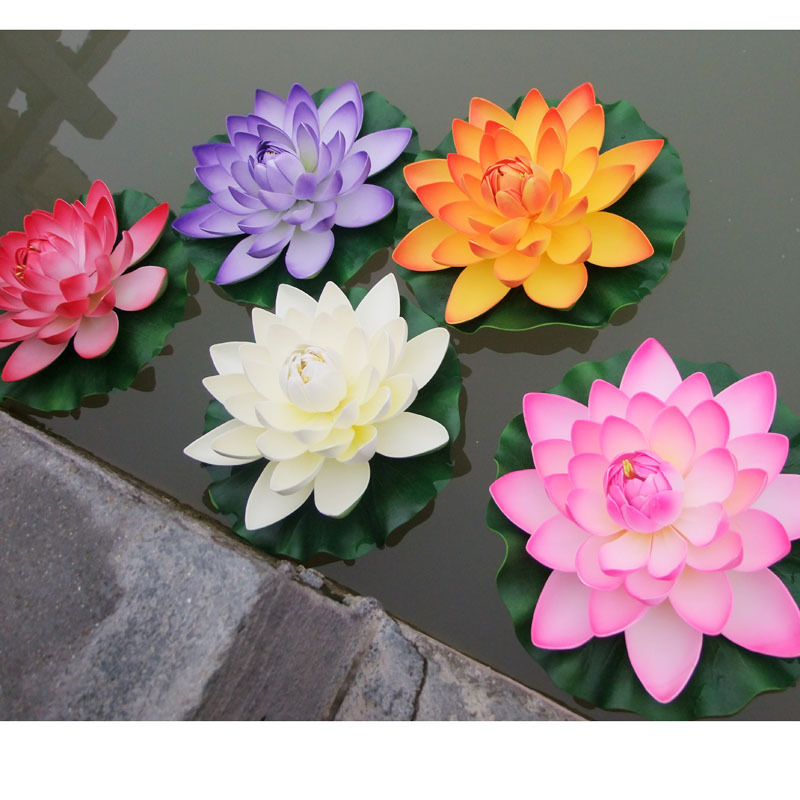 Simulation EVA Lotus Lotus Lotus Leaf family simulation lotus decoration fish tank decoration eternal flower factory wholesale