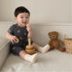 Ins Style Baby Suit 2024 Summer New Bear Printed Children's Two-piece Baby Home Clothes