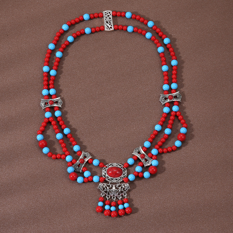Stirnkette im Stil ausländischer Minderheiten, Kopfkette im tibetischen Stil, böhmische Halskette, Retro-Anzug für Damen, Reisefoto-Kopfbedeckung_voghion.com