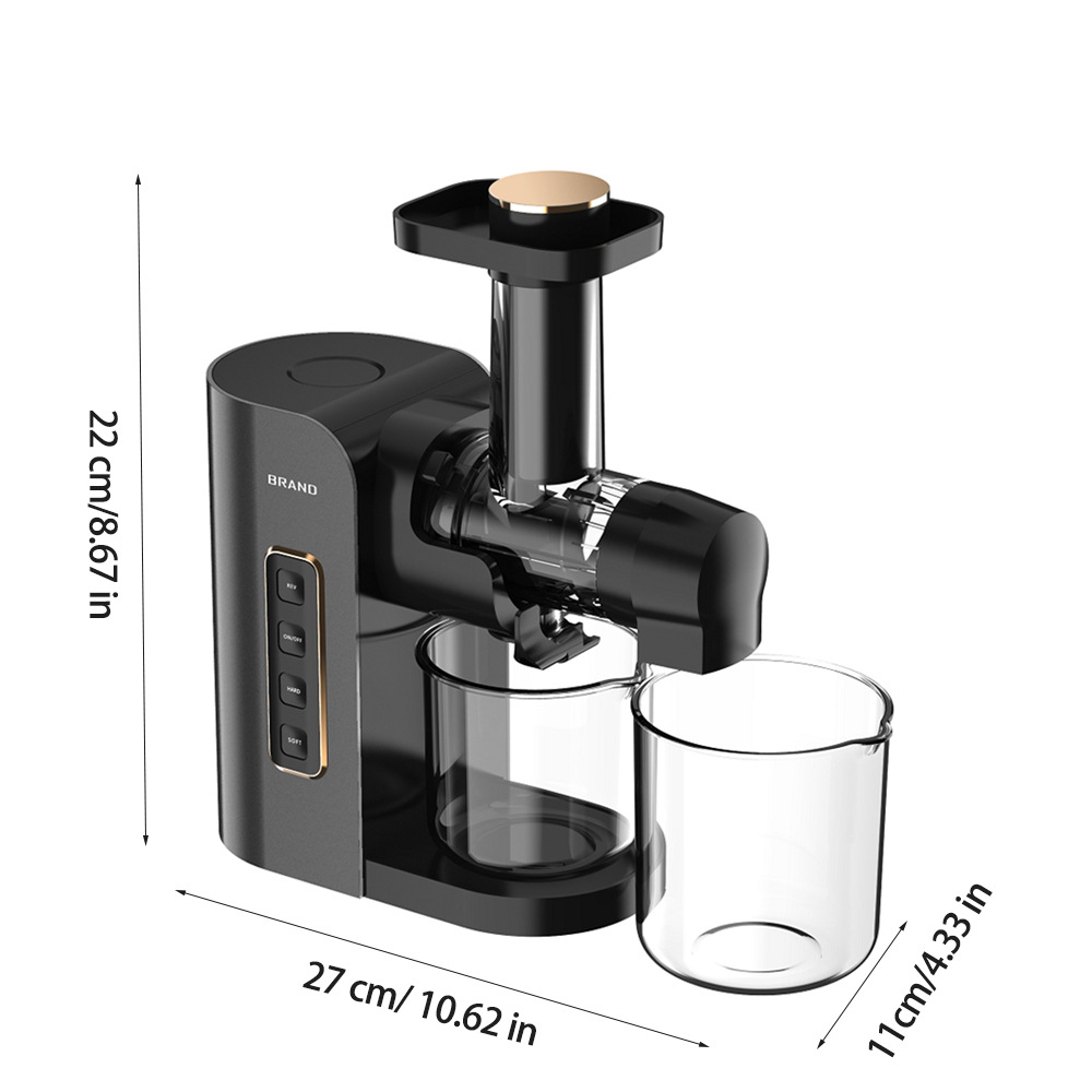 Horizontal Juicer Household Automatic Raw Juicer Small Slow Juicer Juice Squeezer Slag Juice Separation