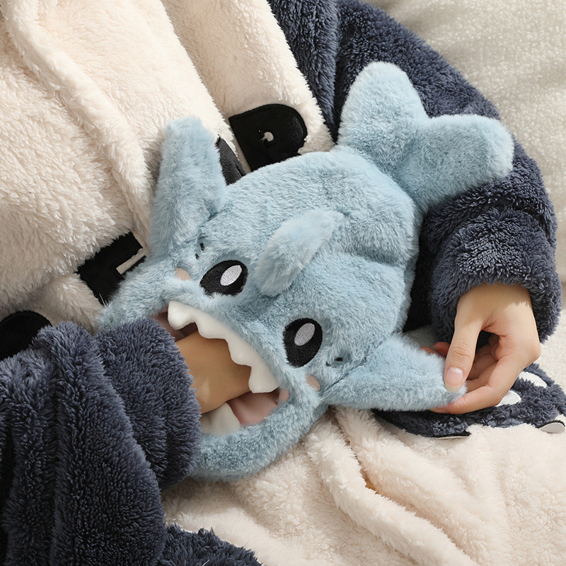 Autumn and Winter cartoon plush hot water bag student hand warmer removable and washable warm water bag thickened explosion-proof PVC warm baby