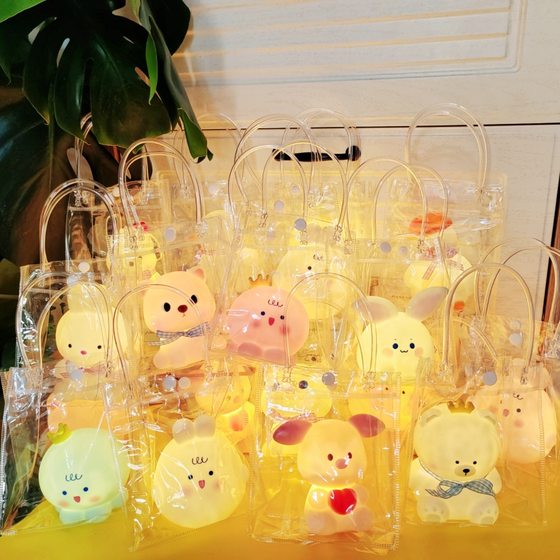 Online celebrity cartoon led night light wholesale New Year Night Market stall popular children's luminous toys push small gifts