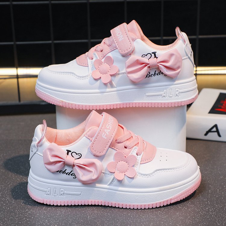 Girls board shoes flower cute 2023 Spring and Autumn new large children's casual shoes wholesale girls shoes ladies
