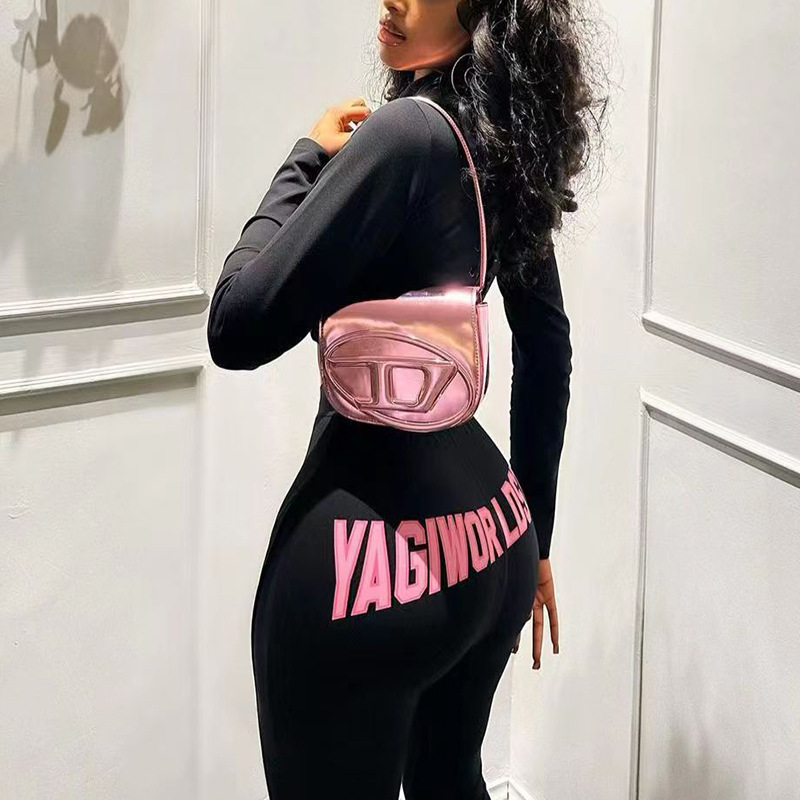 Long-sleeved knitted zipper top tight trousers two-piece suit European and American foreign trade women's clothing Amazon Africa hot sale