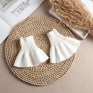 New Wool Cuff Warm Accessories Elegant Chanel Style Three-dimensional Wool Exquisite Decorative Cuff Fake Collar