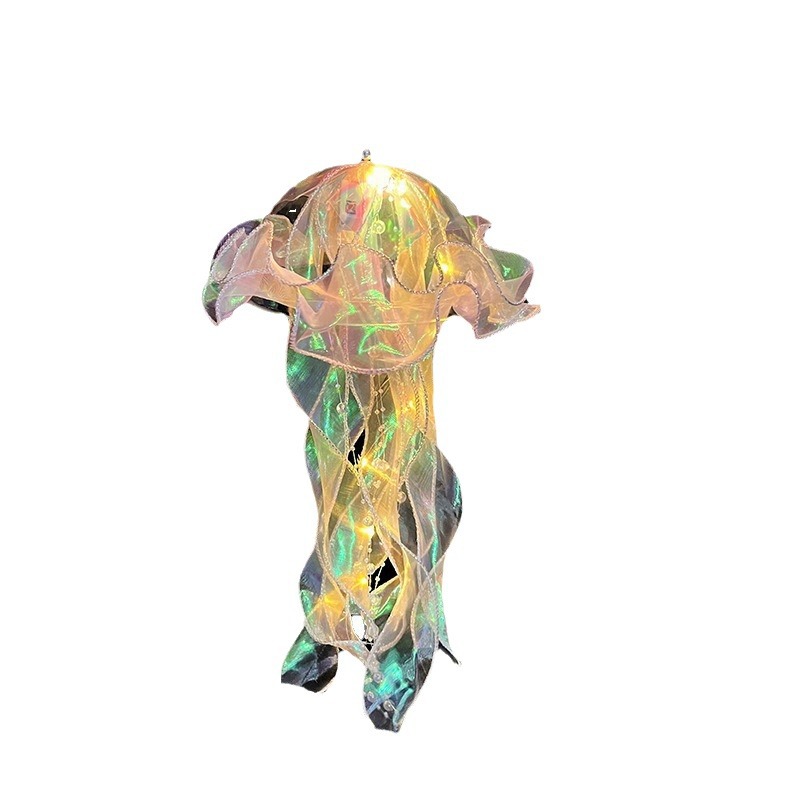 New portable luminous jellyfish lantern colorful ribbon flashing light night light stall night market octopus sailor light Wholesale