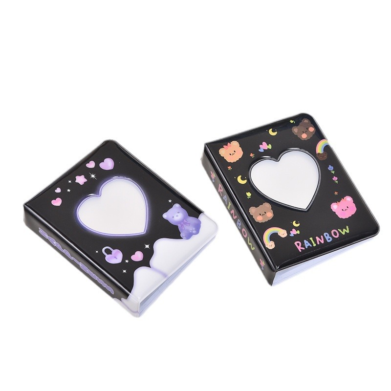 New card book dark color bear 3 inch polaroid mini photo album a palace grid plug-in pp photo album