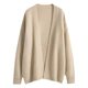 Autumn and Winter New 2022 Sweater Knitted Cardigan Women's Thick Line Knitted Loose Lazy French Retro Mid-length Jacket