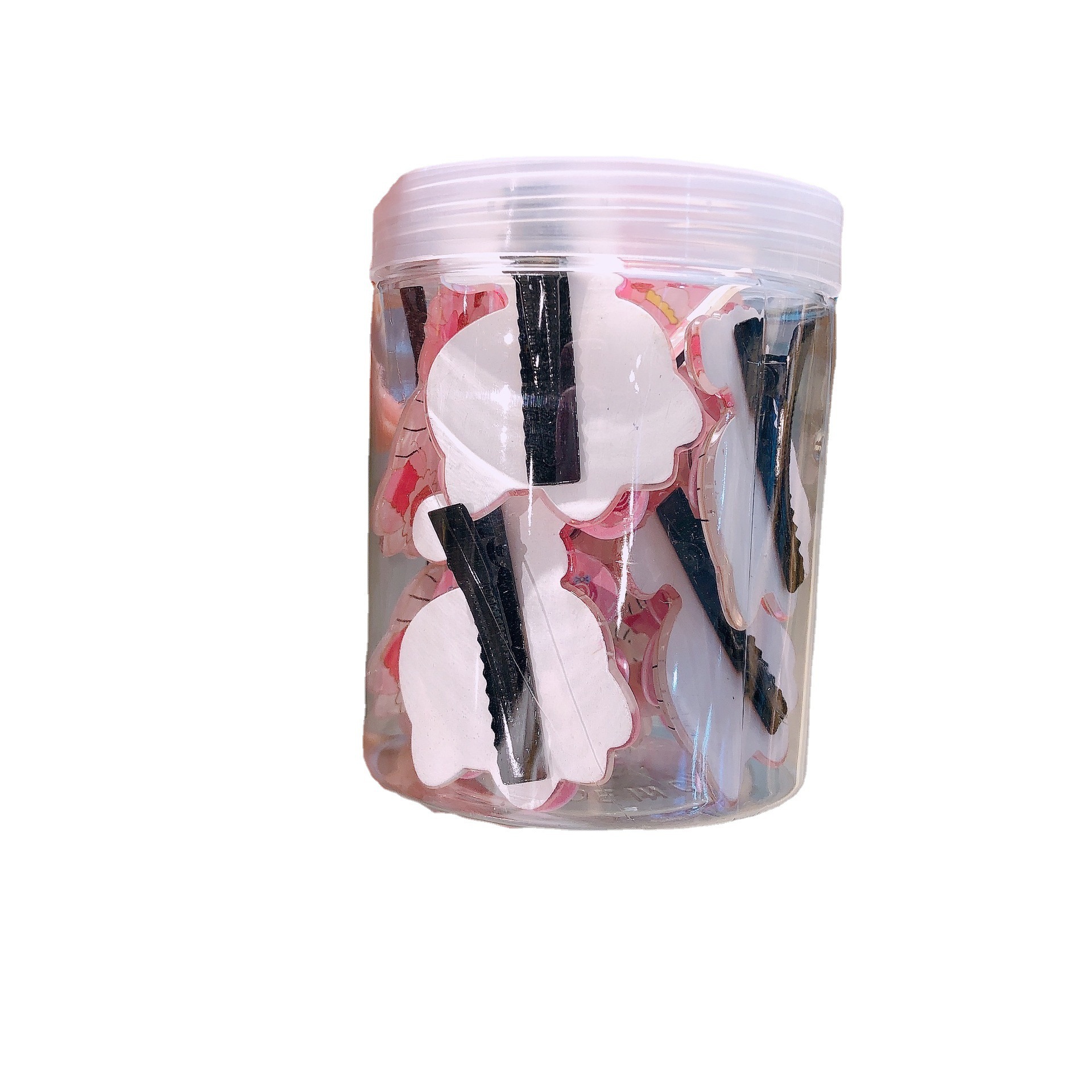 Pink cute cat windmill clamp swing side clip Korean children's hair accessories hair clip acrylic bangs clip rotating