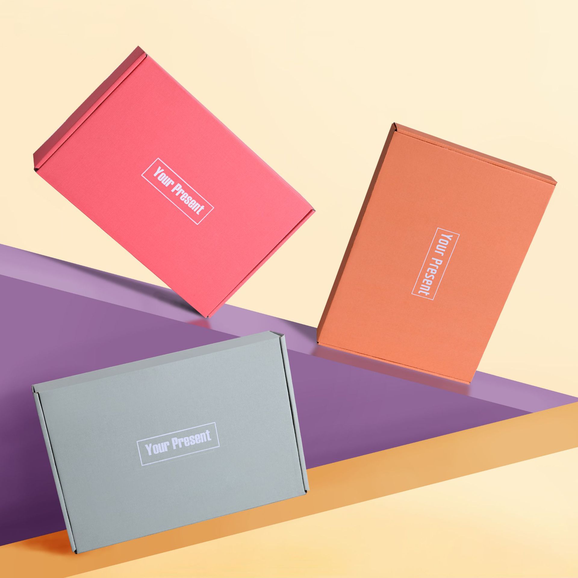 Color aircraft box carton mobile phone case wear A express packaging box rectangular carton jewelry box in stock wholesale